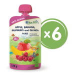 Beebip&uuml;ree Fleur Alpine &ndash; &Otilde;un, banaan, vaarikas ja kinoa, alates 8 elukuust, 120 g x 6