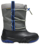 Poiste saapad Crocs&trade; Swiftwater Waterproof Boot, Black / Blue Jean