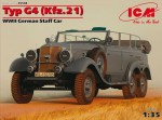 Kokkupandav mudel ICM 35538 Typ G4 (Kfz.21), WWII German Staff Car 1/35
