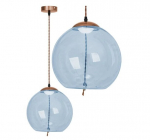 LED klaasist rippvalgusti sinine APP445-CP