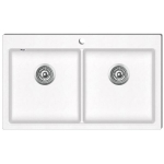 K&ouml;&ouml;givalamu kahe kraanikausiga graniidist, kreemjasvalge