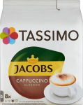 Jacobs Cappuccino Tassimo maitsestatud kohvikapslid