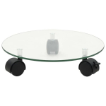 vidaXL ratastega taimealus 4 tk, 28 cm, karastatud klaas, &uuml;mmargune
