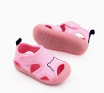 Laste kerged ja pehmed sandaalid, karu mustriga, roosad