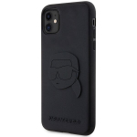 Karl Lagerfeldi &uuml;mbris iPhone 11 jaoks KLHCN613DRKNK must 3D kummist &uuml;mbris Karl Headile