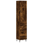 vidaXL k&otilde;rge kapp, suitsutatud tamm, 34,5x34x180 cm, tehispuit
