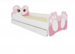 Lastevoodi Adrk Furniture Bear, 70x140 cm, valge/roosa