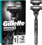 Raseerija GILLETTE MACH3 Charcoal, +2 pead