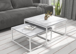 Diivanilaua komplekt Adrk Furniture Kama, hall/valge