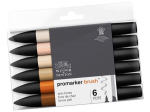 Alkoholi baasil markerite komplekt W&N Promarker Brush, 6tk Skin Tones