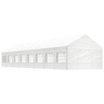 Katusega varjualune vidaXL, valge, 17,84 x 4,08 x 3,22 m