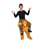 Lion Costume for Kids - Carry Me & Ride On - Muscle Design - Yellow - Outdoor - From 3 Years Old