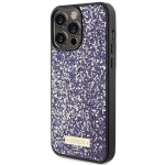 Arva Rhinestone Metal Logo iPhone 15 Pro Max - rožinis dėklas