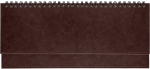 Lauakalender Classic Lux kaas (kunstnahk), reklaamriba, pruun, Desk calendar Classic LUX cover (fake leather), advertising strip (brown)