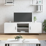vidaXL telerikapp, valge, 150 x 30 x 50 cm, tehispuit