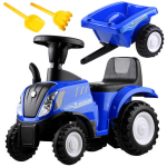 Pealeistutav traktor koos haagisega New Holland, sinine