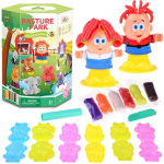 Loov komplekt plastiliinist, 6 v&auml;rvi, loomad, vormid ZA4651