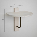 Seina riiul, Asir, 35x35 cm, must/valge