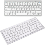 Bluetooth juhtmevaba klaviatuur PC iPad Macile, valge v&auml;rv