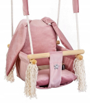 Rippuv puidust beebikiik LoveGifts, roosa