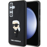Karl Lagerfeldi &uuml;mbris Samsung Galaxy S24 KLHCS24S3DRKINK must HC 3D KUMMI IKONIK NFT jaoks