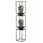 Metallist lillealus Loft, must, 134 cm