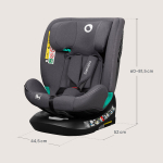 Pasukama automobilinė kėdutė Lionelo Bastiaan One i-Size Grey Stone, ISOFIX, 0-36 kg, 40&ndash;150 cm, pilka