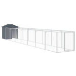 vidaXL koerakuut katusega, antratsiithall, 117x813x123 cm, teras