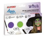 Grimmikomplekt Alpino Witch Aqua make-up, 3 v&auml;rvi