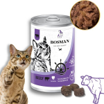 Bosman t&auml;ism&auml;rg toit t&auml;iskasvanud kassidele veiselihaga 24 x 415 g