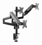 Gembird MA-DA3-01 Kolmemonitori Lauk Soporte 27" VESA 100 Max 21Kg Must