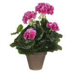 Kunstlik pelargoon potis, 34cm, lilla