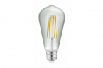 Pirn LED, ST64, E27, 6W, 600Lm, 4000K, Filament, 220-240V, 360&deg;