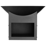 Metallist aiakamin, must, 56x41 cm