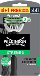 &uuml;hekordsete raseerijate komplekt Wilkinson Sword Xtreme 3 Black Edition Comfort 3+1 tk