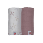 Lina Lodger Swadler Solid Matcha, Powder/Rose, 110x110 cm, 2 tk.