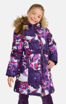 Huppa T&uuml;drukute talvemantel YACARANDA, dark lilac pattern