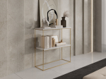 Riiul Furniture Toni, hall/kuldne