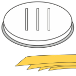 Pappardelle pasta valmistamise otsik, 5 ava, 16x1 mm