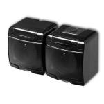 Karlik Junior must - topeltpesa IP54 - 12GHE-2d, czarny