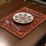 Stalo kilimėlio rinkinys (6 vienetai) Plane - Rose