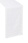 Valge laudlina Meresque ja krooniga 110x160 Elegantne nagu Linen, Balta staltiesė su Meresque ir karūna 110x160 Eleganti&scaron;ka kaip linas