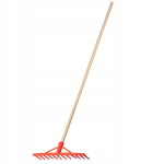 Varrega puidust reha heina, muru, lehtede jaoks