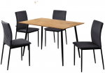 S&ouml;&ouml;gitoa komplekt Notio Living Pavia, 5-osaline, hall/pruun