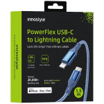 INNOSTYLE USB-C LIGHTNING MFI kiirlaadimiskaabel iPhone'i Kevlarile 2M