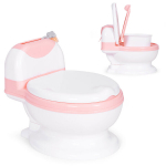 WC-pott eemaldatava sisestusega, kinnine laste WC-iste ja harjaga ECOTOYS