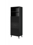 Vitriinkapp Cama Meble Abeto, 60x40x176,5 cm, must