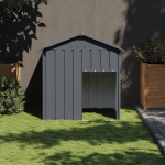 vidaXL koerakuut katusega, antratsiithall, 117x103x123 cm, teras