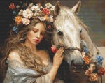 Tikkimiskomplektid "Lillehaldjas" 27,5 x 22 cm SG620 Luca-S