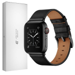 Kellarihm K&auml;ev&otilde;ru RIhm mudeli jaoks Apple Watch Iwatch 4Tech ULTRA SE 9 8 7 6 5 4 3 2 1 49 45 44 42 mm Band naturaalsest nahast must